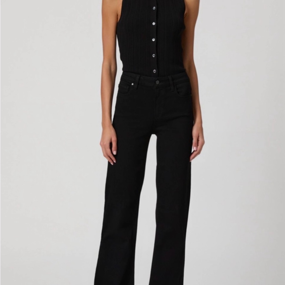PAIGE Genevieve Black Shadow Jeans